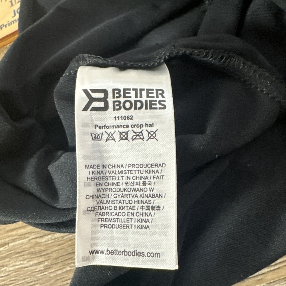 Better Bodies Crop Top Halter S Black Gym Fitness Tank Athleisure NWT - Picture 6 of 7